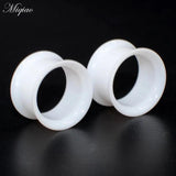 Miqiao 2pcs Acrylic Horn Ear Expander Body Piercing Jewelry
