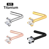 G23 Titanium CZ Zircon Nose Rings Nose Stud Body Jewelry