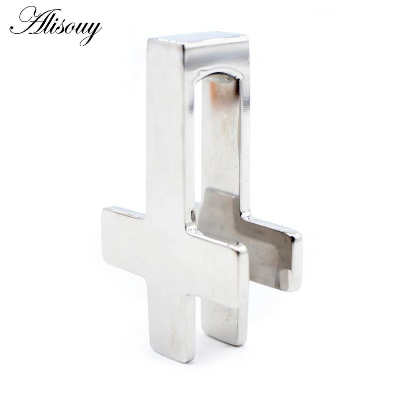 Stainless Steel Cross Ear Weight Hanger Expander Plugs Gauges Piercing Jewelry