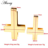 Stainless Steel Cross Ear Weight Hanger Expander Plugs Gauges Piercing Jewelry