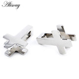 Stainless Steel Cross Ear Weight Hanger Expander Plugs Gauges Piercing Jewelry