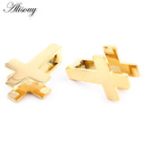 Stainless Steel Cross Ear Weight Hanger Expander Plugs Gauges Piercing Jewelry