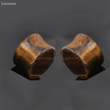Leosoxs 2pcs Tiger Eye Stone Ear Expander Rod EAR TUNNEL
