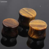 Leosoxs 2pcs Tiger Eye Stone Ear Expander Rod EAR TUNNEL