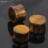 Leosoxs 2pcs Tiger Eye Stone Ear Expander Rod EAR TUNNEL