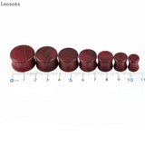 Leosoxs 2pc 8-20mm Wood Ear Plug and Tunnel Earring