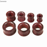 Leosoxs 2pc 8-20mm Wood Ear Plug and Tunnel Earring