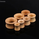 Leosoxs 2pc 8-20mm Wood Ear Plug and Tunnel Earring