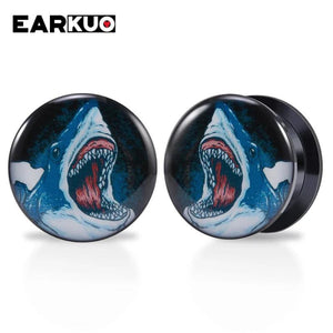 EARKUO Acrylic Skull Girl Ghost Whale Ear Plugs Body Piercing Jewelry