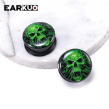 EARKUO Acrylic Skull Girl Ghost Whale Ear Plugs Body Piercing Jewelry