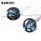 EARKUO Acrylic Skull Girl Ghost Whale Ear Plugs Body Piercing Jewelry
