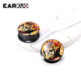 EARKUO Acrylic Skull Girl Ghost Whale Ear Plugs Body Piercing Jewelry