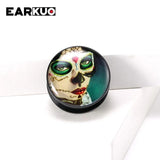 EARKUO Acrylic Skull Girl Ghost Whale Ear Plugs Body Piercing Jewelry