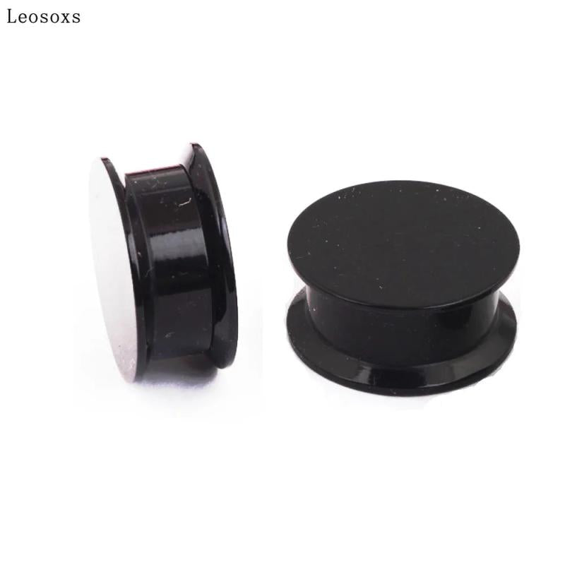 Leosoxs 2pcs Internal Thread Flat Ear Expander Acrylic Piercing Jewelry