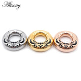 Retro Flower Magnetic Ear Weights Expander Stretcher Plugs Gauge Earring