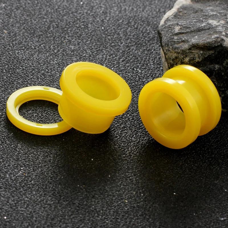 2PCS Acrylic Screw Ear Tunnels Gauges Plugs Expander Piercing Stretchers Earring