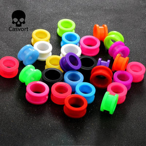 2PCS Acrylic Screw Ear Tunnels Gauges Plugs Expander Piercing Stretchers Earring