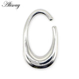 Stainless Steel Heavy Oval Ear Gauges Stretcher Piercing