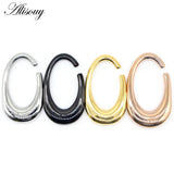 Stainless Steel Heavy Oval Ear Gauges Stretcher Piercing