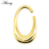Stainless Steel Heavy Oval Ear Gauges Stretcher Piercing