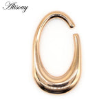 Stainless Steel Heavy Oval Ear Gauges Stretcher Piercing
