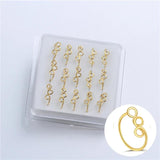 15-Piece Retro Bohemian Style Nose Rings Set 10mm