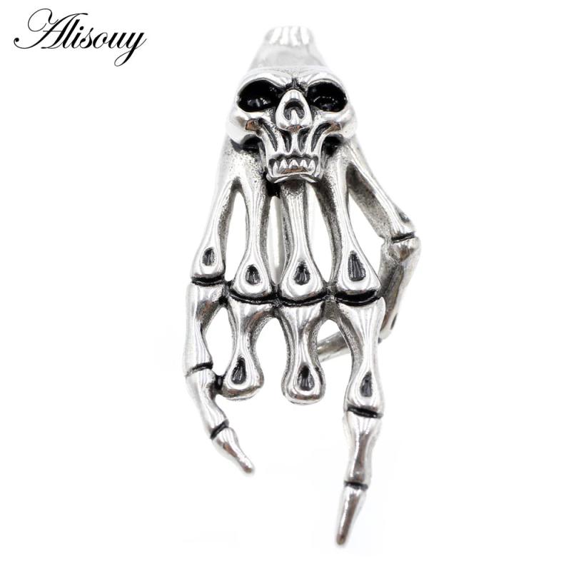 1PC Stainless Steel Skull Hand Ear Weights Expander Stretcher Plugs