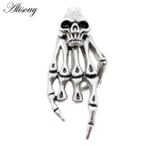 1PC Stainless Steel Skull Hand Ear Weights Expander Stretcher Plugs