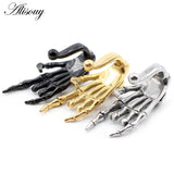 1PC Stainless Steel Skull Hand Ear Weights Expander Stretcher Plugs