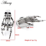 1PC Stainless Steel Skull Hand Ear Weights Expander Stretcher Plugs