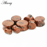 2PCS Stone Ear Gauges Earrings Men Women Flesh Tunnel Expander