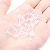 30PCS 16G Clear Push Top Lip Rings Labret Retainers Bioflex Flat & Ball Piercing