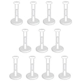 30PCS 16G Clear Push Top Lip Rings Labret Retainers Bioflex Flat & Ball Piercing