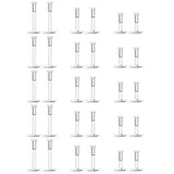 30PCS 16G Clear Push Top Lip Rings Labret Retainers Bioflex Flat & Ball Piercing
