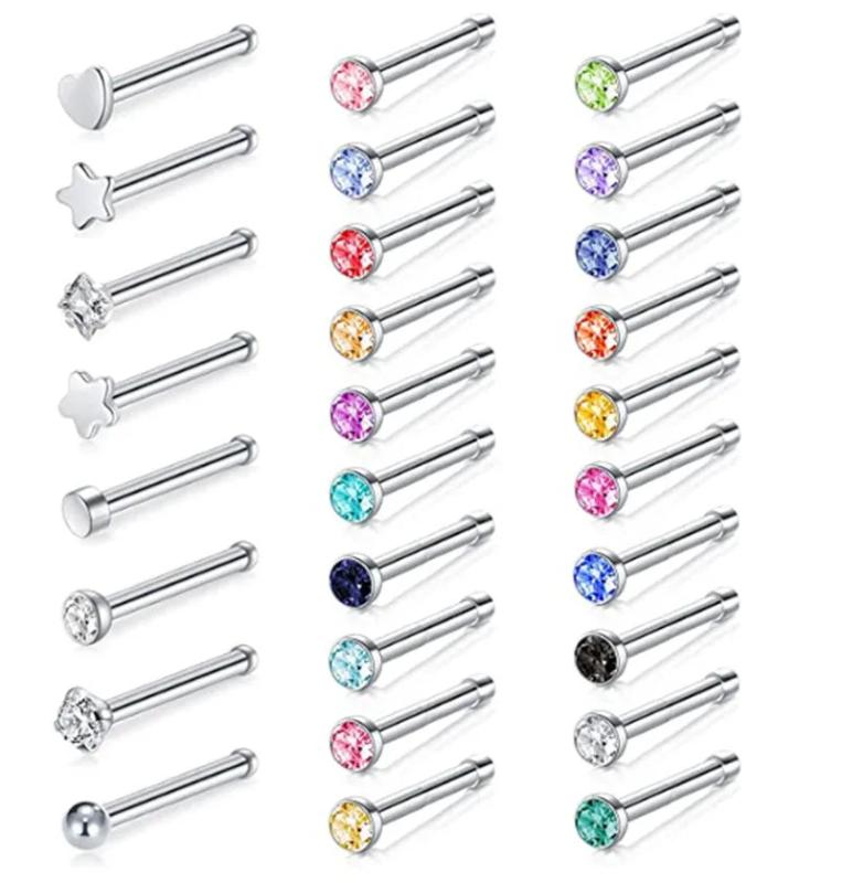 20 Gauge Nose Stud Rings Surgical Steel Nose Pin Bone Studs