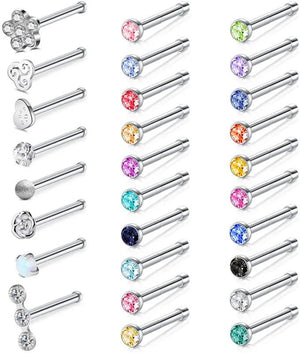 20 Gauge Nose Stud Rings Surgical Steel Nose Pin Bone Studs