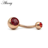 10Pcs 14G Opal Navel Belly Button Rings Body Jewelry