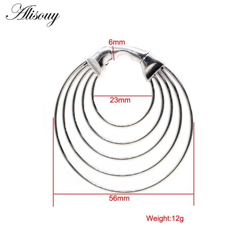 1PC Stainless Steel Big Round Circle Ear Weight Clip