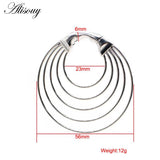 1PC Stainless Steel Big Round Circle Ear Weight Clip