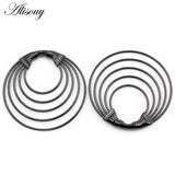 1PC Stainless Steel Big Round Circle Ear Weight Clip