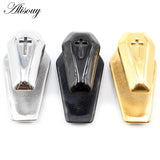 Stainless Steel Cross Coffin Ear Weights Plugs Gauges