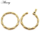 Stainless Steel Bamboo Bone Ear Weights Heavy Expander Plugs Gauges