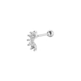 6 Pcs Tragus Piercing Stud Earrings Set Flower Butterfly Cartilage Jewelry