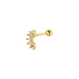 6 Pcs Tragus Piercing Stud Earrings Set Flower Butterfly Cartilage Jewelry