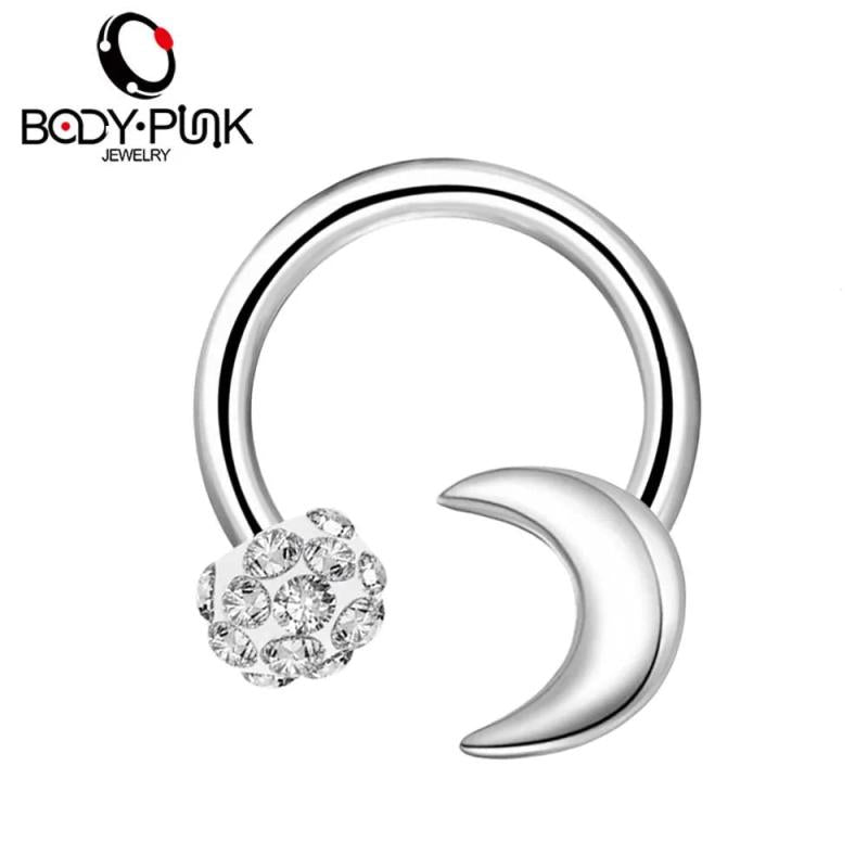 16G Surgical Steel CZ Daith Piercing Earring