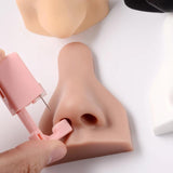 Silicone Nose Model with Clear Board Practice Piercings Tools