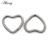 Stainless Steel Twist Heart Love Ear Weights Heavy Expander Stretcher Plugs