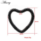 Stainless Steel Twist Heart Love Ear Weights Heavy Expander Stretcher Plugs