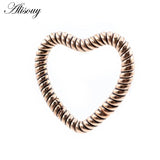 Stainless Steel Twist Heart Love Ear Weights Heavy Expander Stretcher Plugs