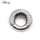 1PC 0G 8mm Stainless Steel Round Hinge Ear Weight Plugs Tunnel Ear Gauges